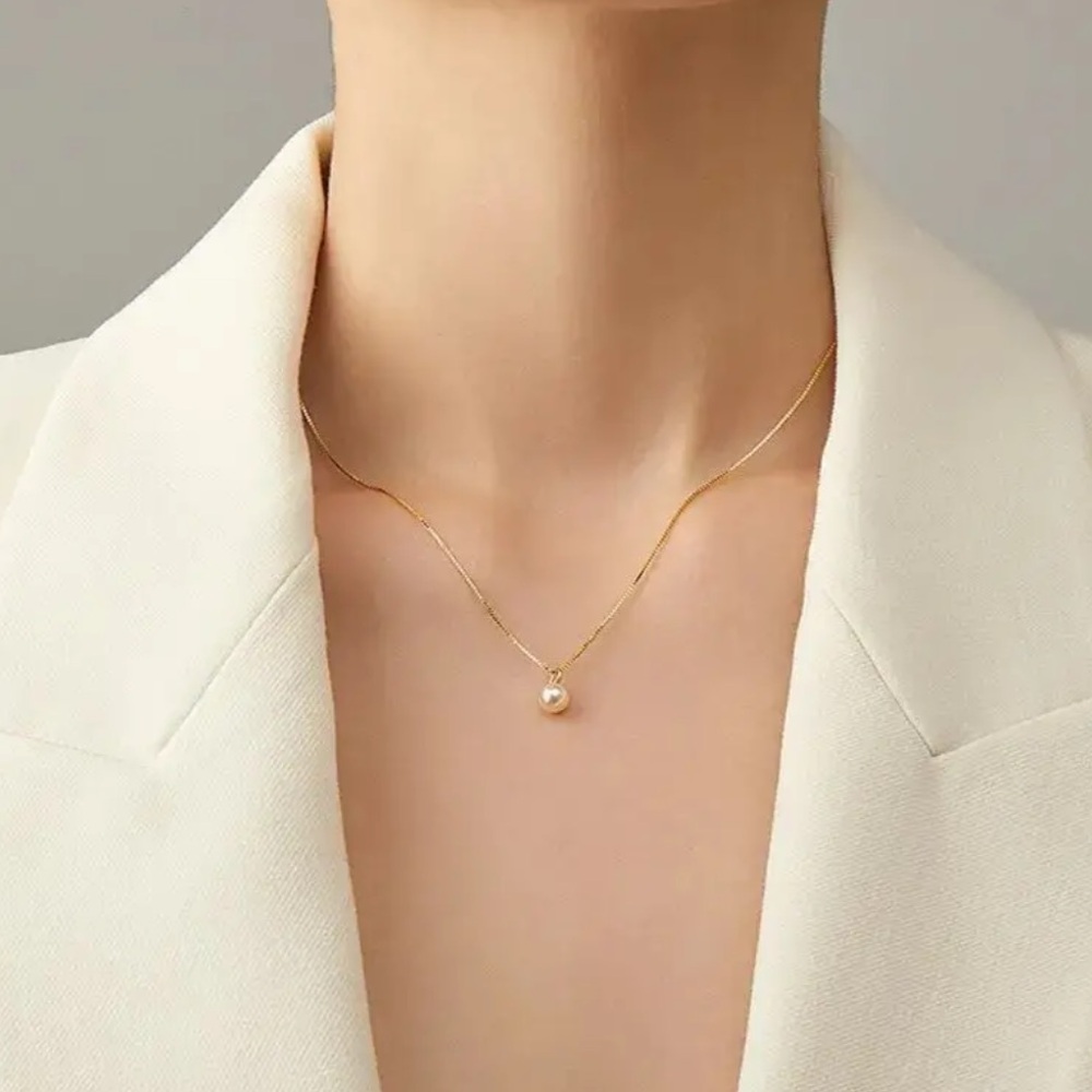 Lacey 18k Gold Plated Faux Pearl Necklace